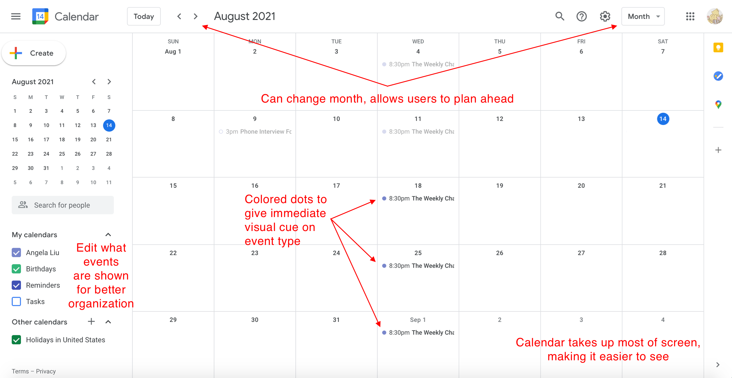 google calendar